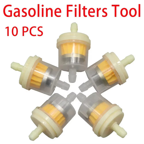 10Pcs Professional Motorcycle Oil Filter Inline Gas Fuel Filter Gasoline Filters Tool for Scooter Moped Scooter Dirt Bike ATV