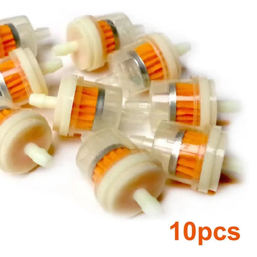 10Pcs Professional Motorcycle Oil Filter Inline Gas Fuel Filter Gasoline Filters Tool for Scooter Moped Scooter Dirt Bike ATV