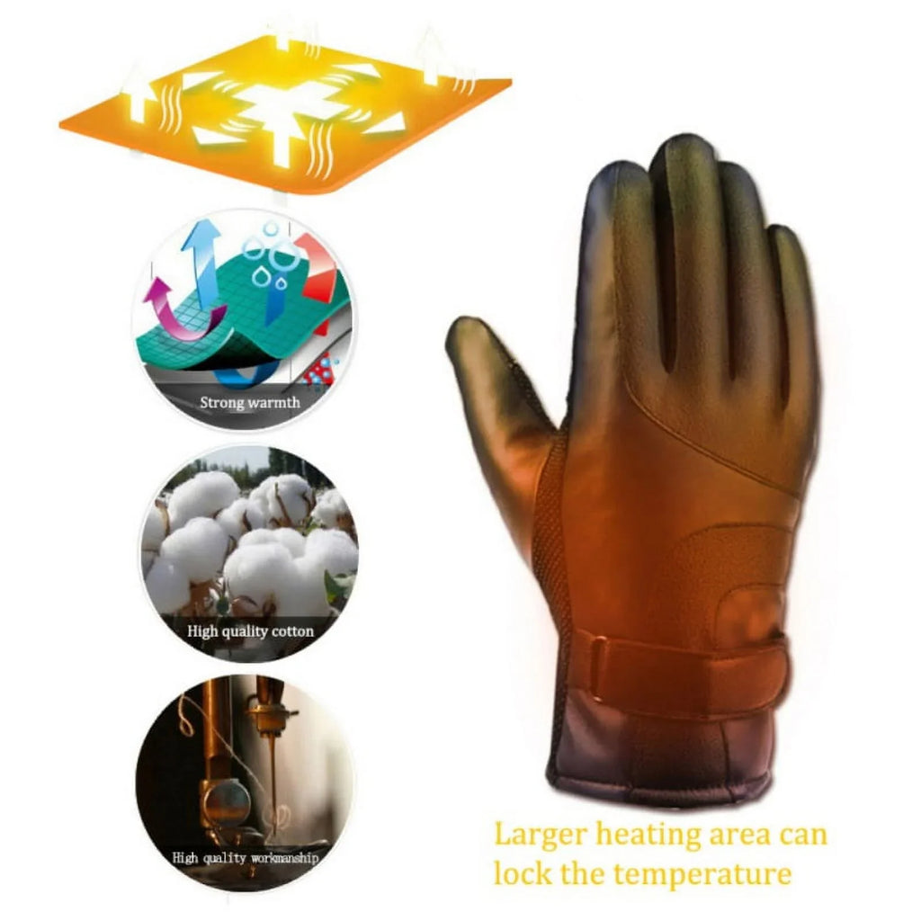 USB Plug Electric Heated Gloves with Touchscreen Finger for Men Women Winter Hands Warmer Thermal Gloves Windproof for Cold Weather Outdoor Activities