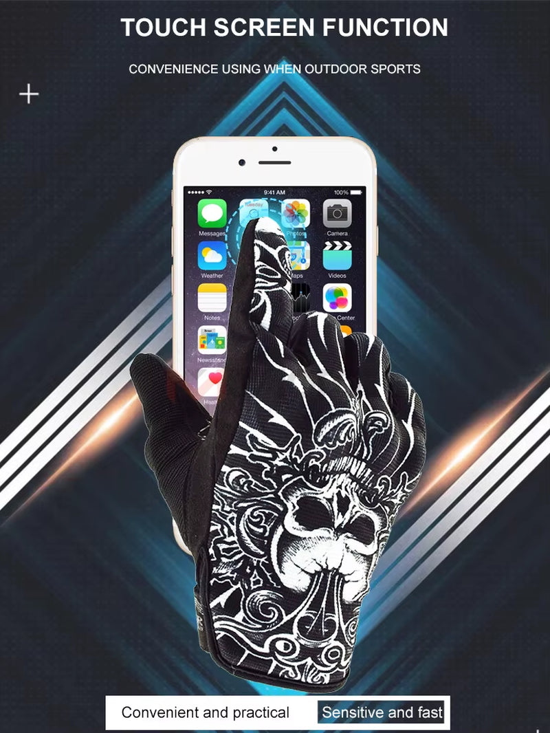 Summer Retro Motorcycle Riding Gloves Touchscreen Motocross Gloves Anti-Fall Anti-Drop Motorbike Gloves Non-Slip Wear-Resistant