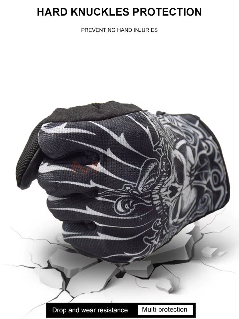 Summer Retro Motorcycle Riding Gloves Touchscreen Motocross Gloves Anti-Fall Anti-Drop Motorbike Gloves Non-Slip Wear-Resistant