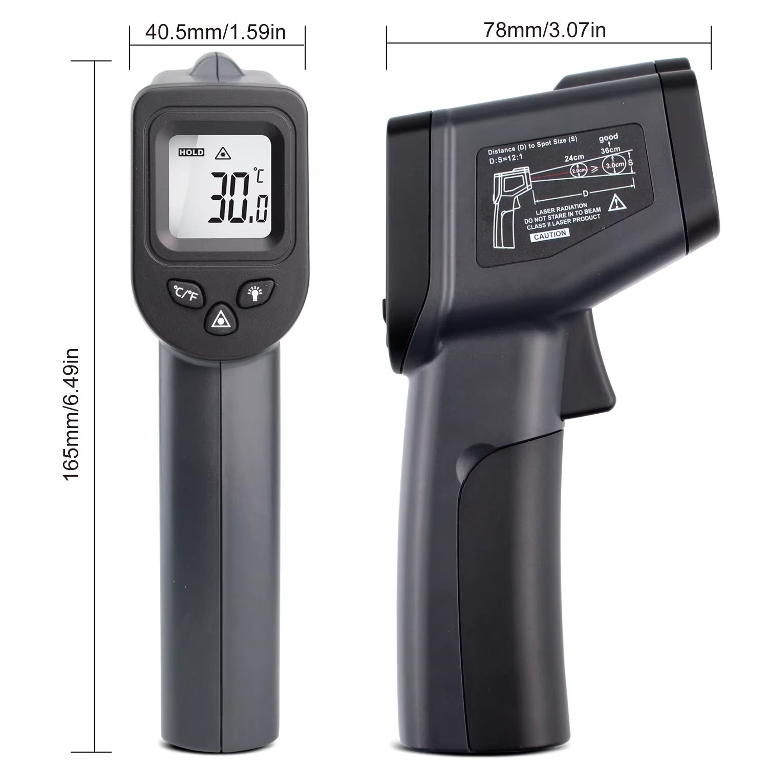 -50~550°C Digital Infrared Thermometer Laser Temperature Meter Non-Contact Pyrometer Imager Hygrometer IR Sensor Termometro