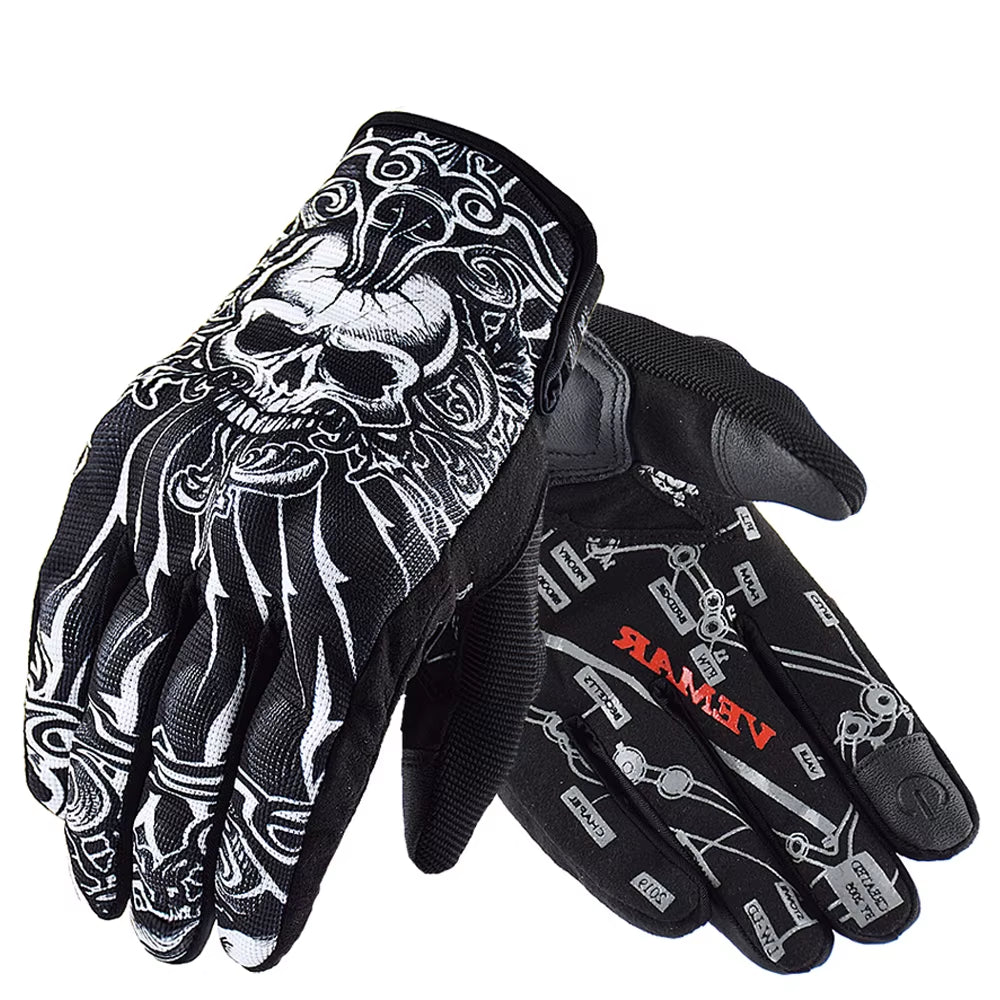 Summer Retro Motorcycle Riding Gloves Touchscreen Motocross Gloves Anti-Fall Anti-Drop Motorbike Gloves Non-Slip Wear-Resistant