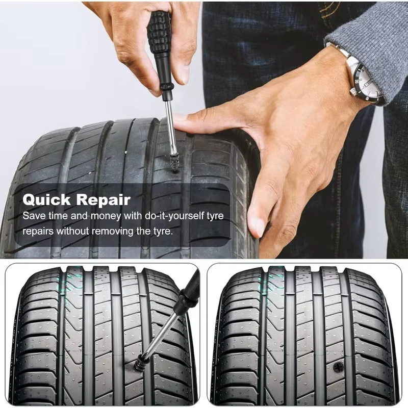 85PCS Tire Repair Screws Puncture Set Vacuum Car Tyre Repair Rubber Nail Set Tubeless Repair Tools Kit for Motorcycle Truck