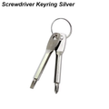 Portable Phillips Slotted Screwdriver Set Key Ring Keychain Mini Pocket Keyring