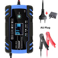 Smart Car Battery Charger for 12V 4A / 24V 8A Truck Motocycle Rvs Boat AGM Gel Lead Acid Batteries with Pulse Repair LCD