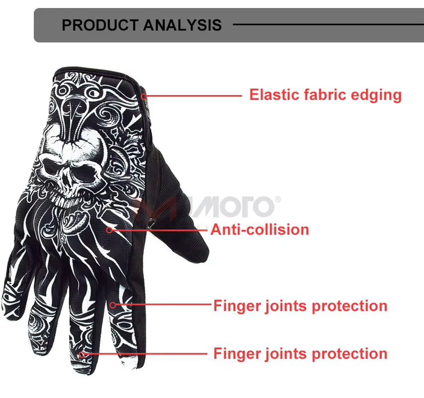 Summer Retro Motorcycle Riding Gloves Touchscreen Motocross Gloves Anti-Fall Anti-Drop Motorbike Gloves Non-Slip Wear-Resistant