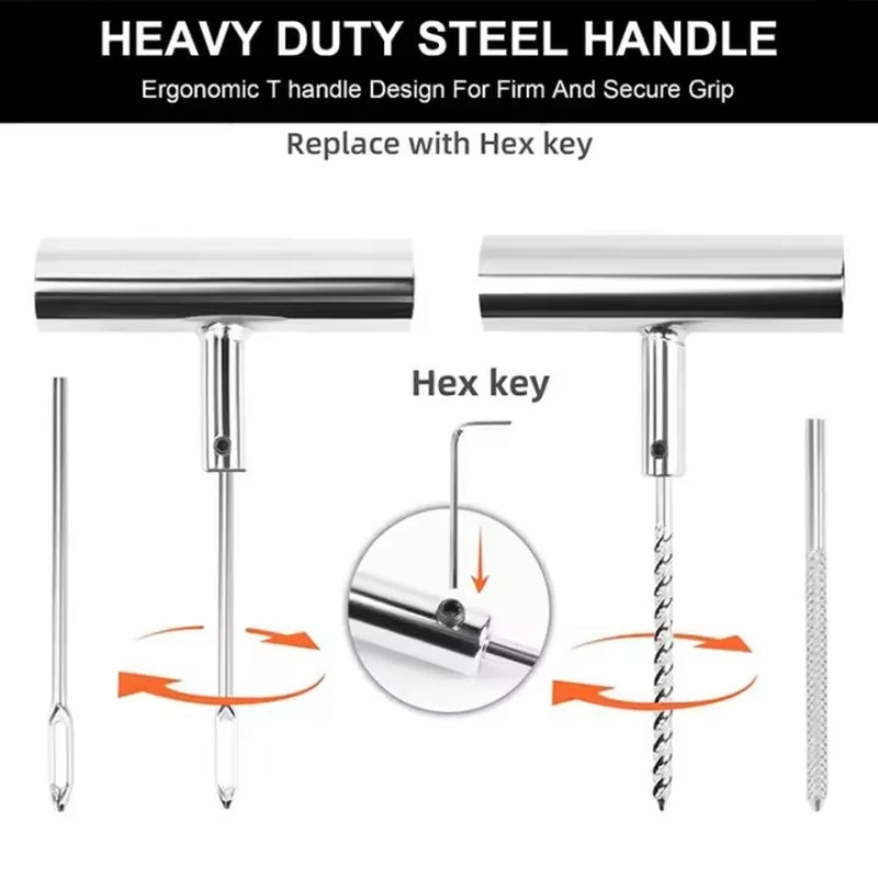 Car Tire Repair Tool Tire Repair Kit Studding Tool Set Auto Bike Motorcycle Tire Repair Puncture Plug Car Accessories