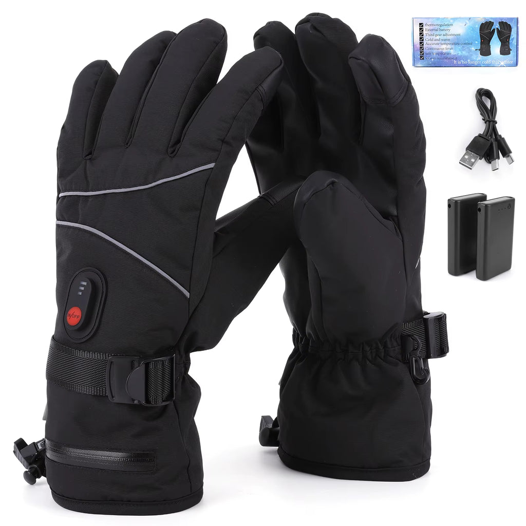 Electric Heating Gloves Touchscreen Thermal Gloves Rechargeable Anti-Scratch Heated Gloves for Motorcycle Bike Gloves